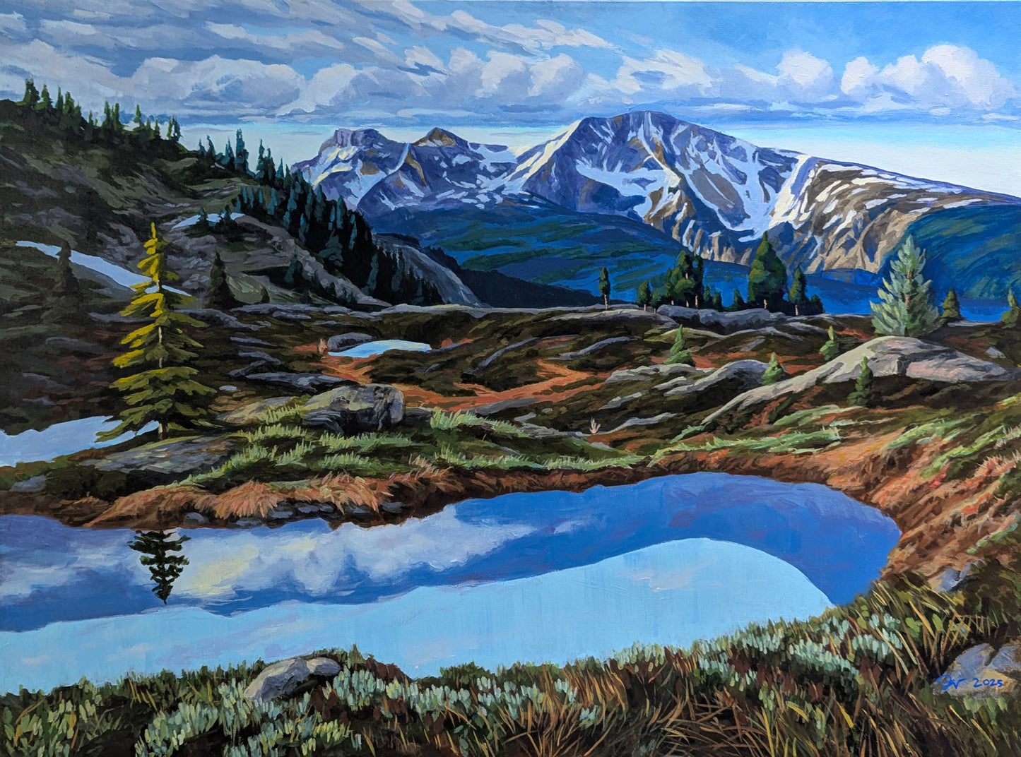 Alpine Oasis 30x40 Original Painting