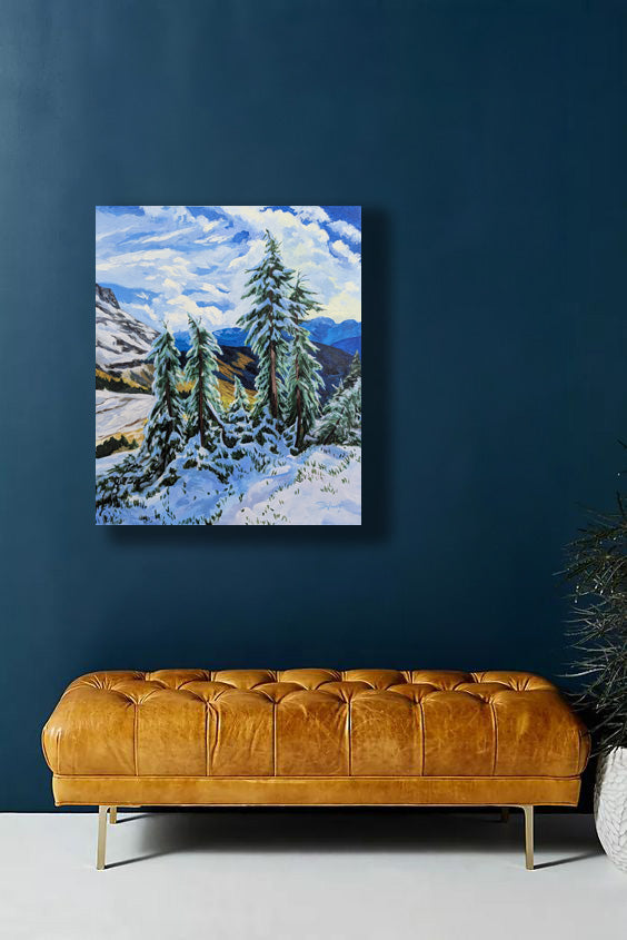 Sage Snow 20x24 Original Painting