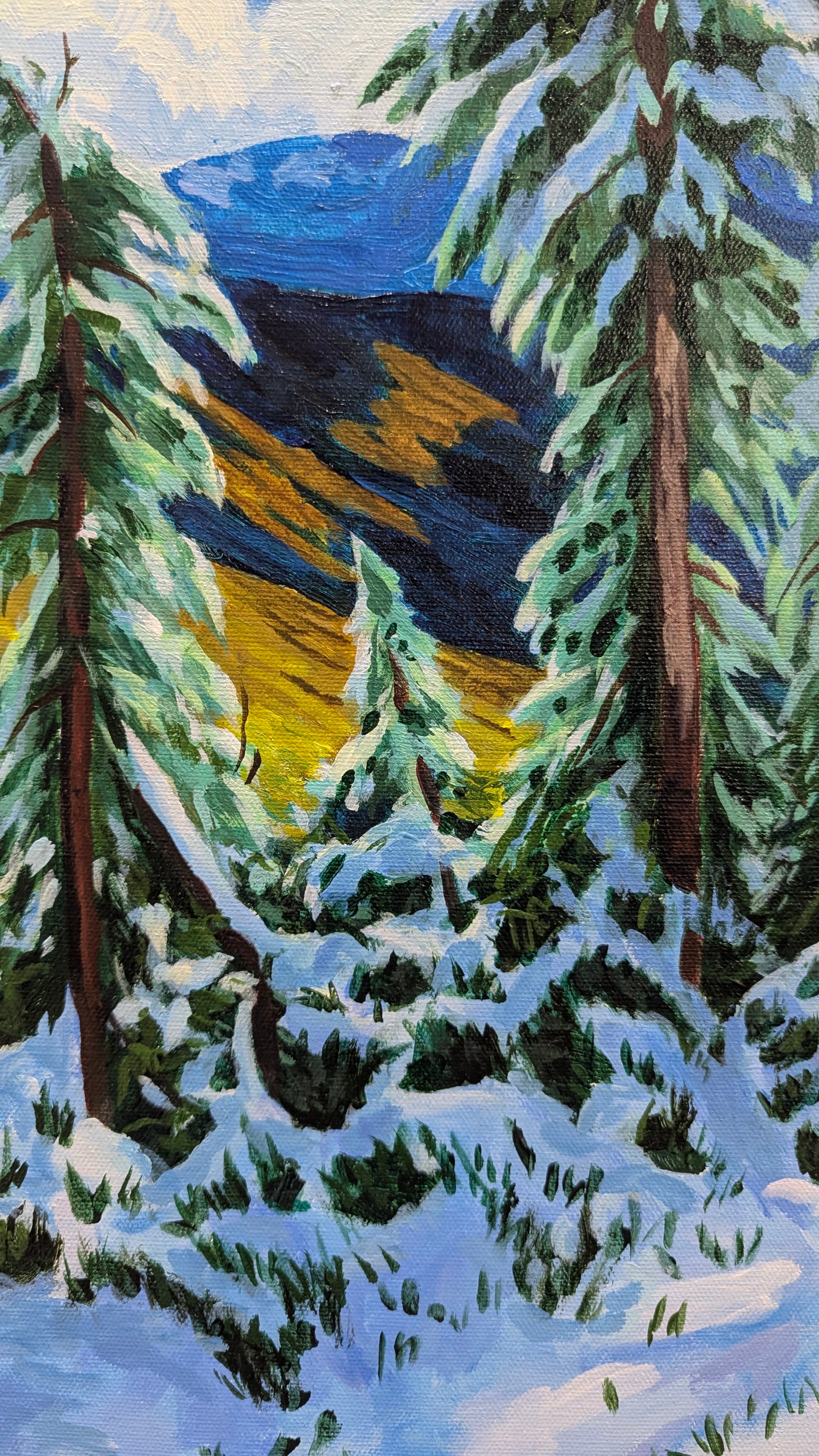 Sage Snow 20x24 Original Painting