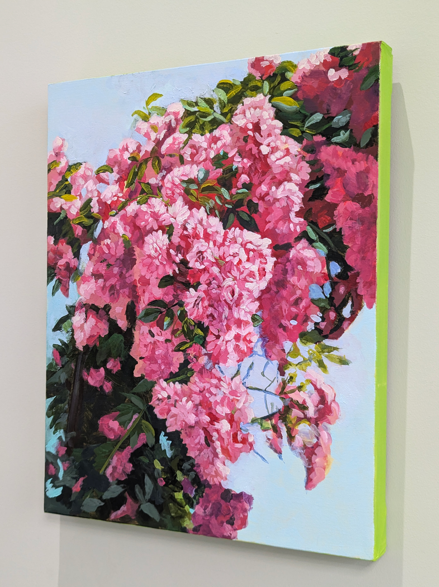 painting of a pink roses